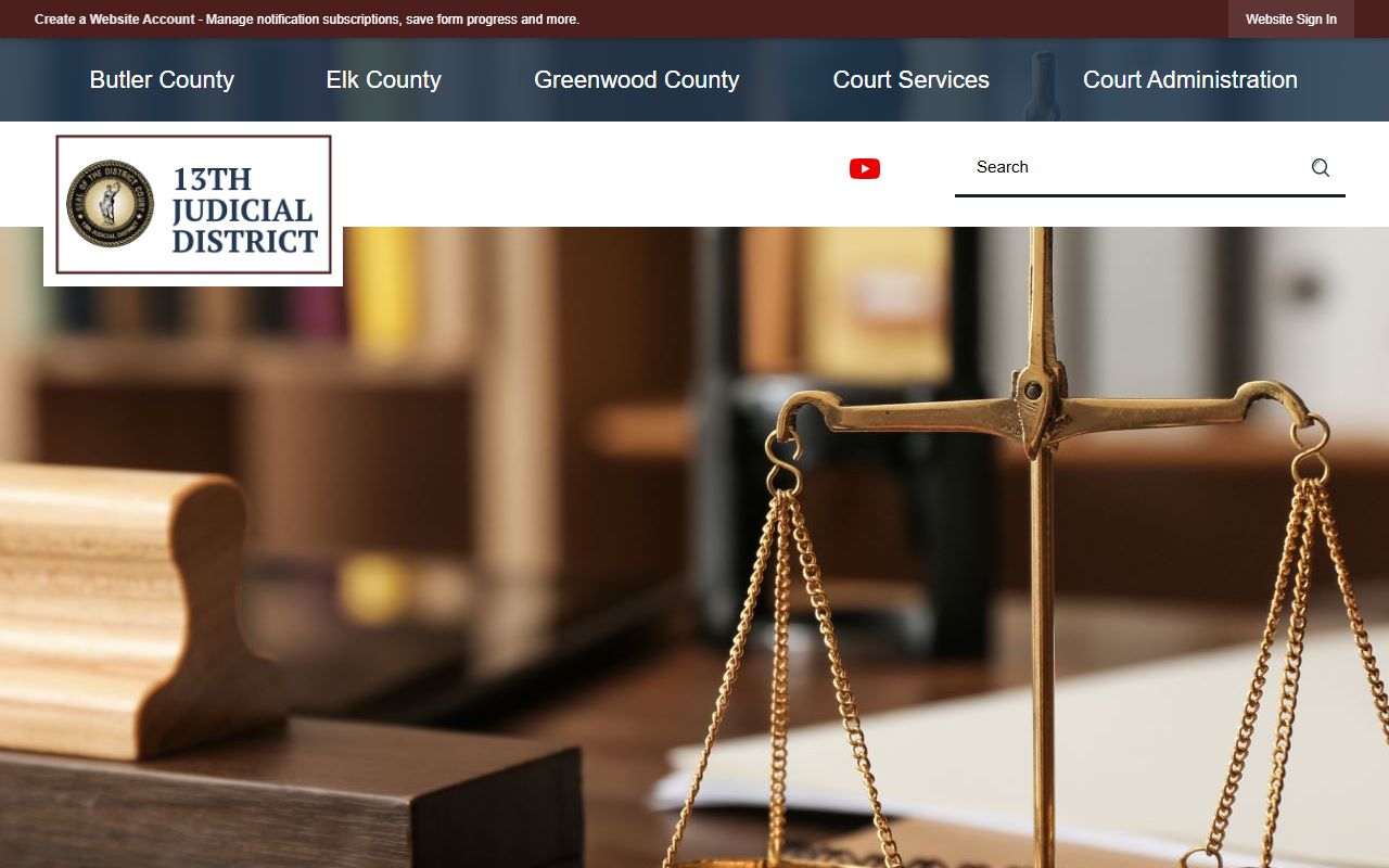 Greenwood County District Court 13th Judicial District homepage source