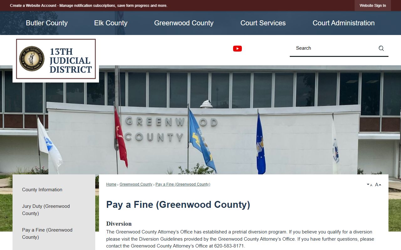 Greenwood County traffic court records pay a fine page