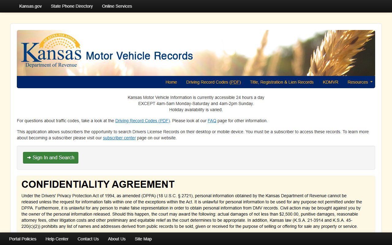 Greenwood County traffic court records Kansas motor vehicle records portal