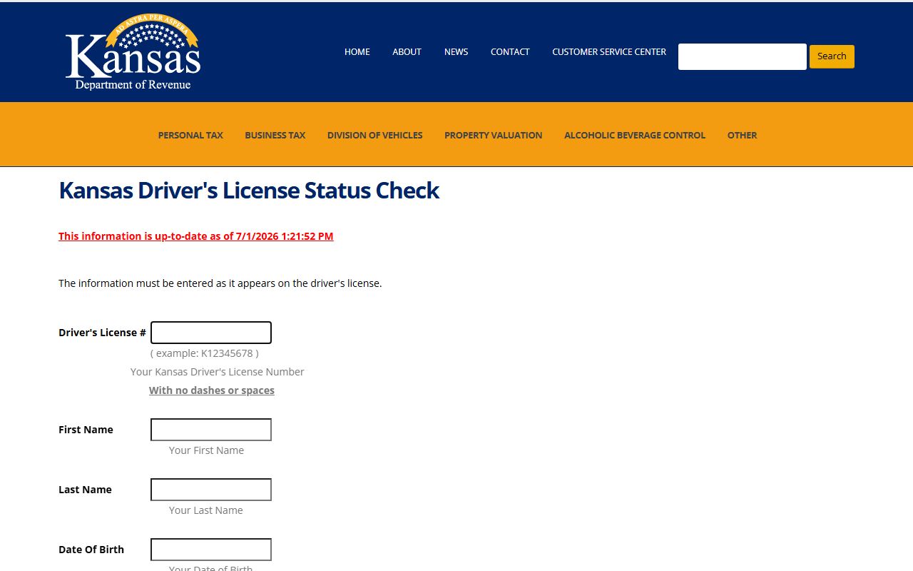 Greenwood County traffic court records Kansas driver license status check